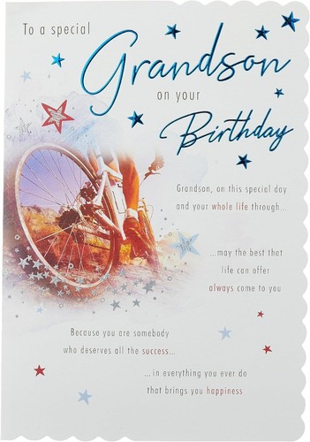 Grandson birthday card - grandson,