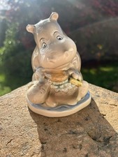 Vintage St. Michael Hippo Hippopotamus Money Box With Original Stopper