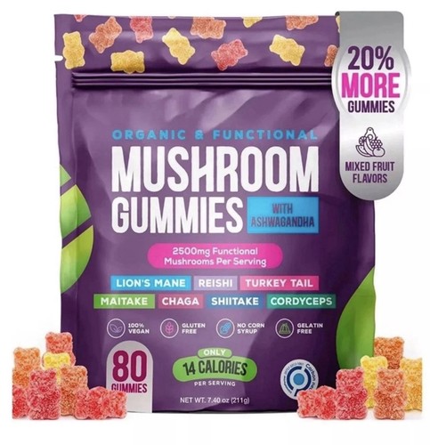 Mushroom gummies 2500mg - gummies, 80