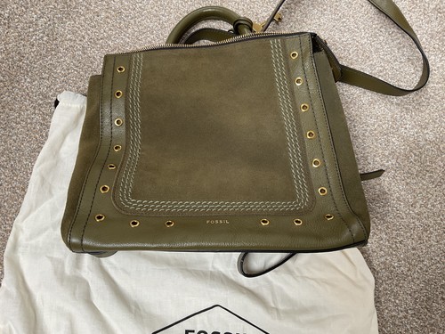 Fossil bag suede leather - fossil,