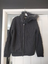 Tu Ladies Charcoal Coat. Size