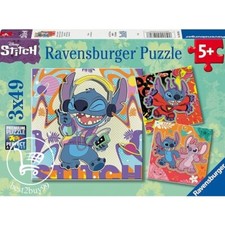 Ravensburger Disney Stitch Jigsaw Puzzles for Kids Age 5 Years Up - 3x 49 Pieces