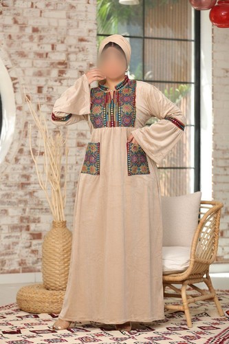 Pockets side women abaya - side,