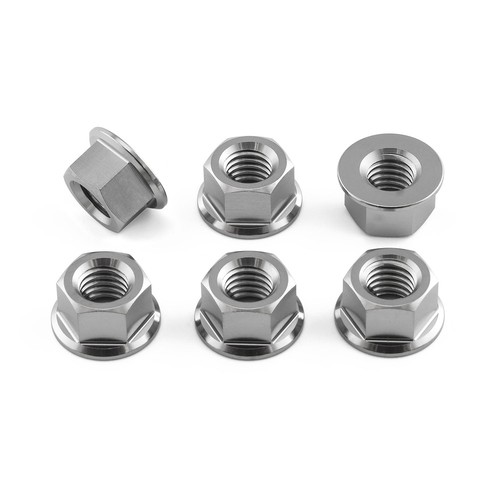 Titanium sprocket nuts - titanium, x6