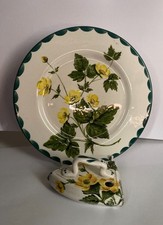 Exon Wemyss Ware Pottery buttercups by Brian Adams iron and plate