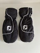 Mens FootJoy Golf Lined Winter Mitts Black & White Pair Gloves Mittens Onesize