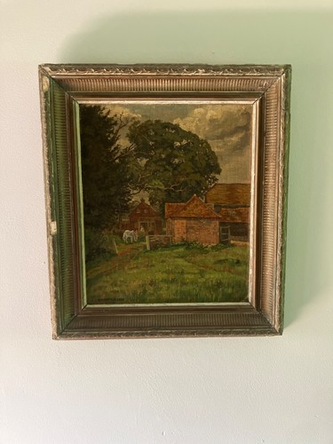 Original vintage naive oil - vintage,