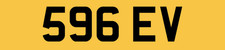 596 EV dateless number plate