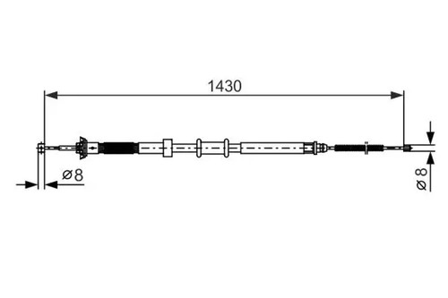 Handbrake cable 987 482 389 - handbrake,
