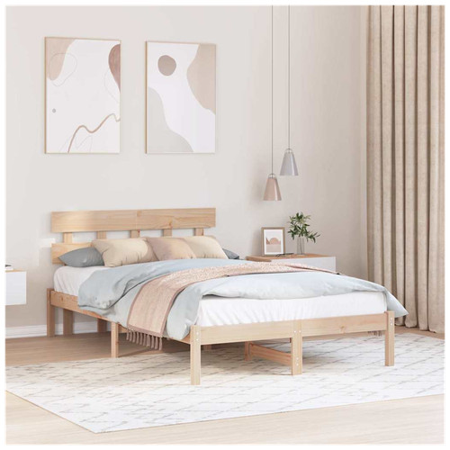 Bed frame solid pine wood - , with