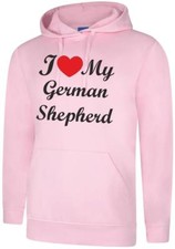 I Love My German Shepherd Dog Gift Present Unisex Hoody Hoodie Hooded Sweatshirt