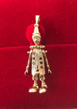 9ct Gold Articulated Clown