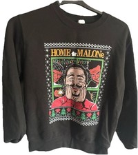 Post Malone Home Alone Christmas Jumper Joke Funny Ugly Xmas Sweater Size Small