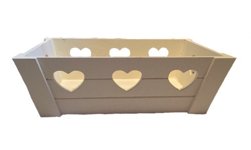 White wooden storage box - wooden,