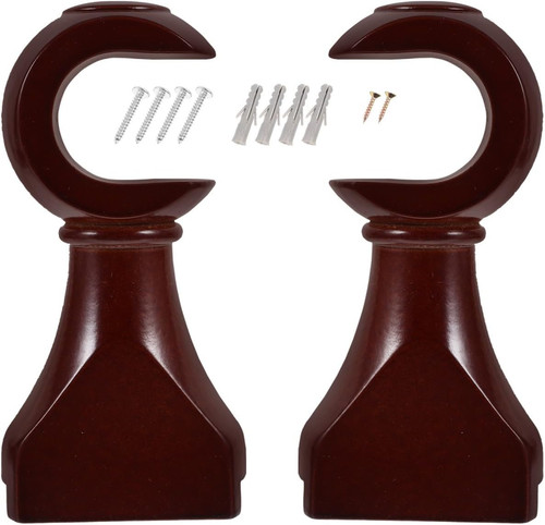 Wooden curtain rod - rod, brackets
