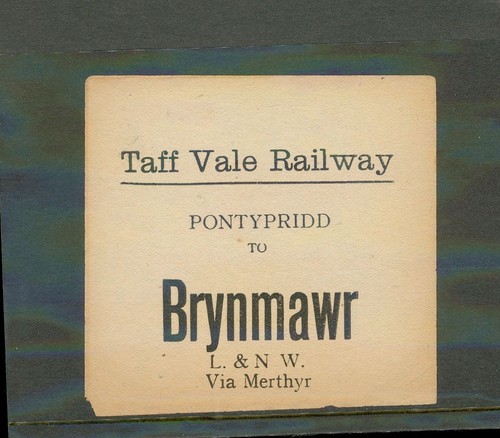 Taff vale railway - taff, (tvr)