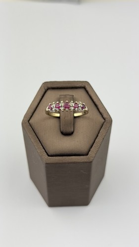 Ruby and diamond 9ct - diamond,