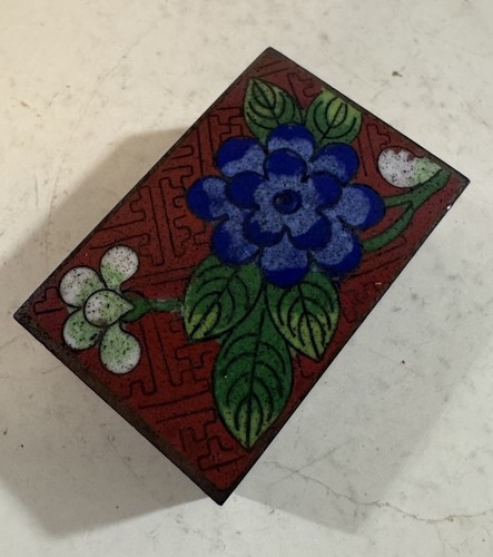 Vintage chinese cloisonne - vintage, red