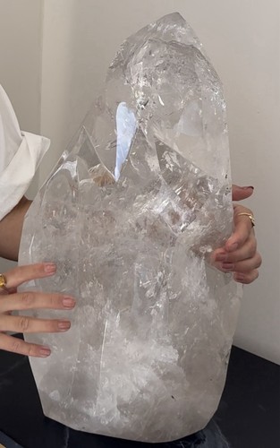 Giant clear quartz point - clear,