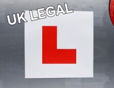 2 X UK Legal L Plates Self Adhesive Stick On Vinyl Weatherproof Learner Driver