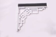 Solid Cast Iron Shelf Storage Wall Brackets x Two Ornate Vintage Art Deco Style 