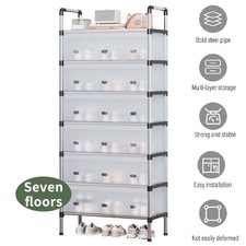 3-10 Tier  Shoe Rack Cabinet Hallway Footwear Shoes Organizer Storage Shelf UK