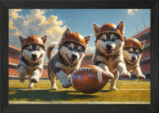 Husky Pups Old School Football