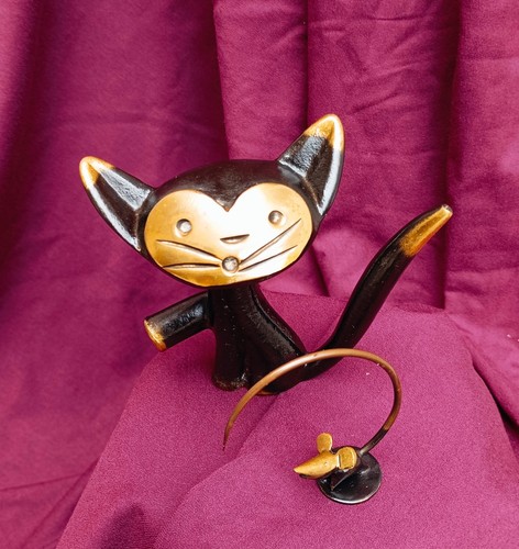 Vintage walter bosse - brass, cat