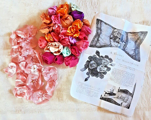 Vintage handmade flowers - vintage, with