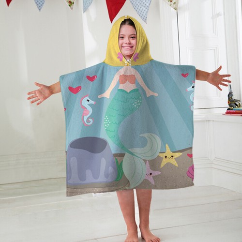 Kids hooded towel poncho - kids,