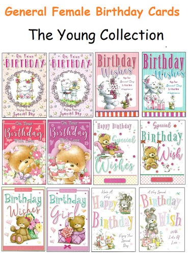 General female birthday cards - general,