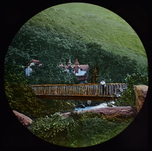 Glass magic lantern slide - glass,