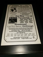 Gamma/Fay Ray/Lou Ann Barton Rare Original Radio Promo Poster Ad Framed
