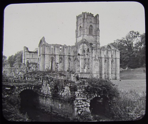 Glass magic lantern slide - glass,