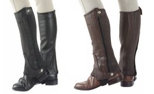 SHIRES LEATHER HALF CHAPS REAL