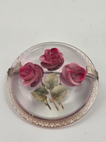 Vintage reverse carved lucite