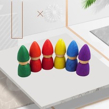 6x Unfinished Peg Doll