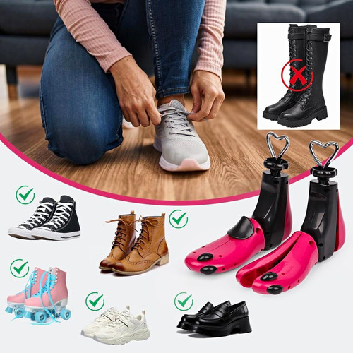 Pink black adjustable shoe - adjustable,