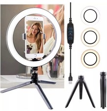 10" LED Ring Light with Stand for YouTube Makeup Video Live Phone Selfies