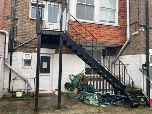 External steel fire - external, escape