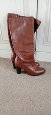 Women's Brown Leather Boots In