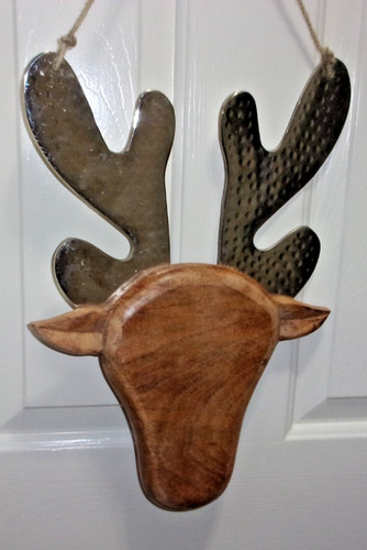 Wooden deer head - wooden,