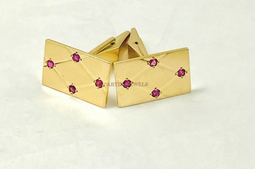 Heated ruby gemstone with 18k - ruby,