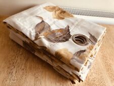 Dunelm eyelet Curtains Lined beautiful Mustard floral width 66" each by 54" drop