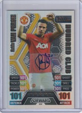 TOPPS MATCH ATTAX CARDS HOLOGRAM GENUINE STICKER AUTO AUTOGRAPH ROBIN VAN PERSIE