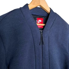 Nike Tech Fleece Cardigan Sweater Jacket Men's Size Large 744481 Navy Blue