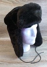 Racing Green Men's Trapper Hat Faux Fur Dark Chocolate Brown One Size