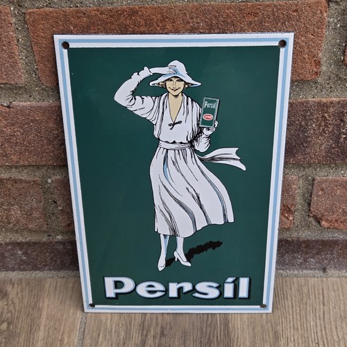 Vintage persil enamel sign - persil,
