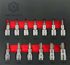 Tamperproof Torx Star Bit Socket Set 3/8" Drive Britool Hallmark