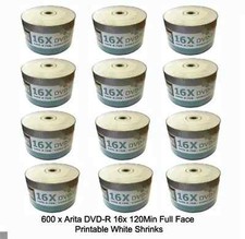 600 Arita DVD-R Discs Full